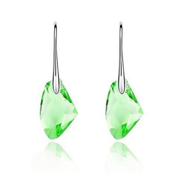 Hook Earrings Irregular Cut Rhinestone Dangle Women Piercing Earrings Jewelry for Party