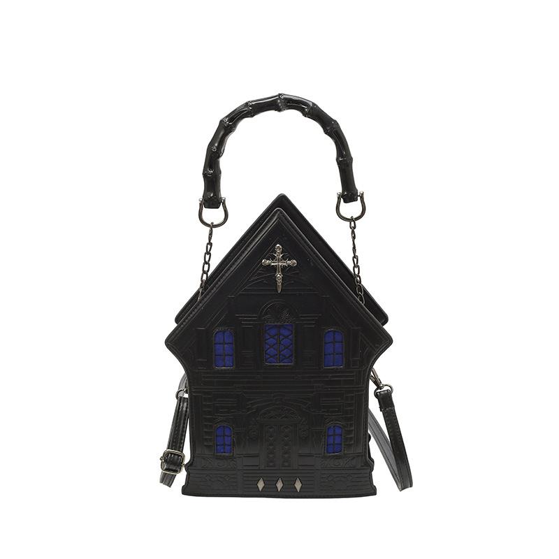 

Личность заклепка крест сумка сумка женская сумка 2025 новая европейская и американская Хэллоуин смешная ручная сумка через плечо маленькая квадратная сумка pu синий