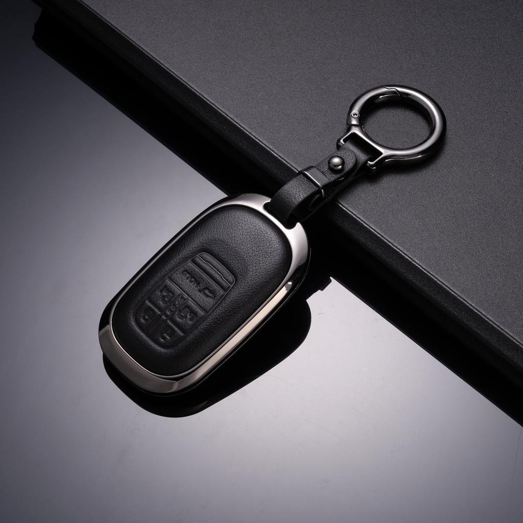[PIMOHI] Compatible with Honda Key Case Metal Genuine Leather Civic