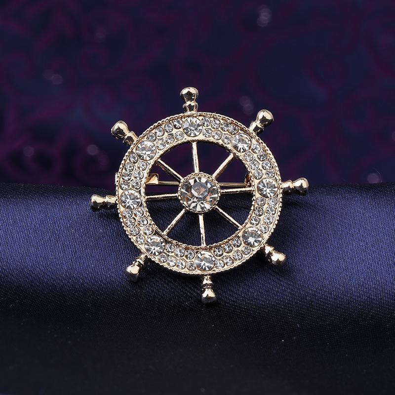Retro Men'S Brooch Business Suit Shirt Simple Pendant Badge Collar Pin Collar Badge