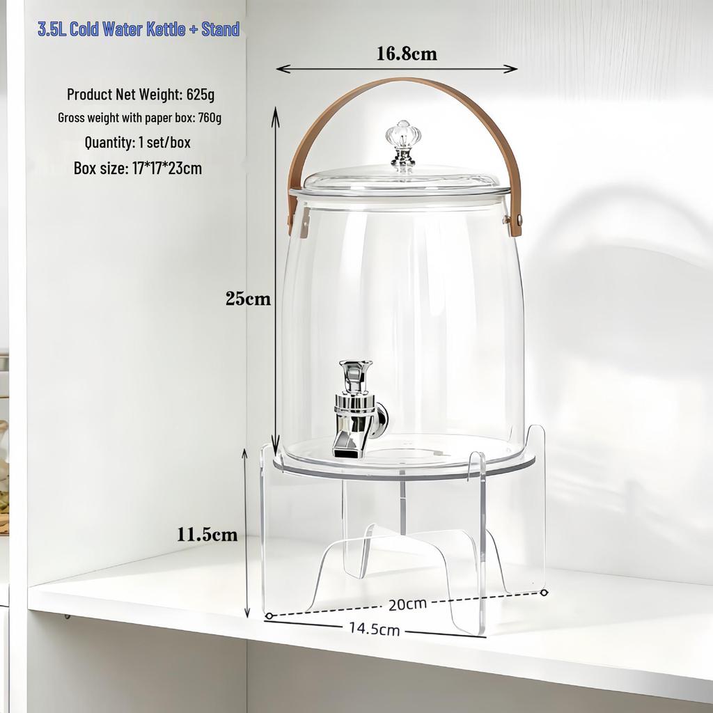 Large Capacity Beverage Dispenser with Faucet for Tea, Juice, or Soda - New Spring Product.