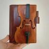 Vintage Violin Faux Leather Notebook Retro Journal with Musical Note Design Musical Gift for Musicians Collectors