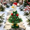 Holiday Porch Goose Clothes Christmas Outfit, Santa Dress with Plush Scarf And Decor for Garden Hat Apparel, Festive Winter Costume Outdoor Lawn Cute