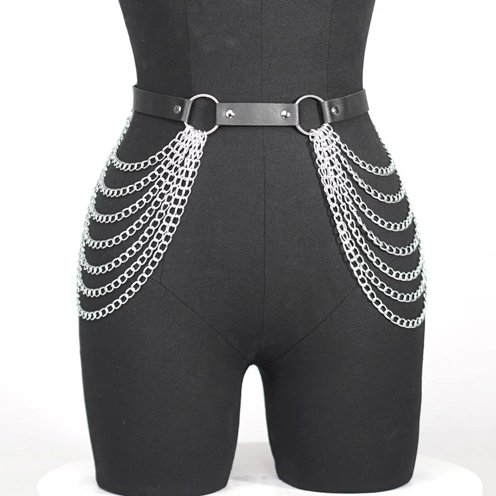 Women Sexy Leg Chain Harness garter Belt Waist Corset Belt  display picture 1
