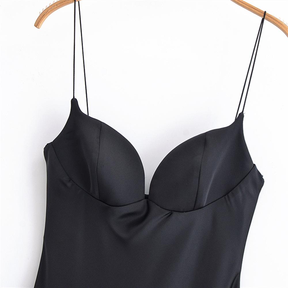Spring/Summer 2025 Women's Slim Sexy Vacation Silk Camisole Dress