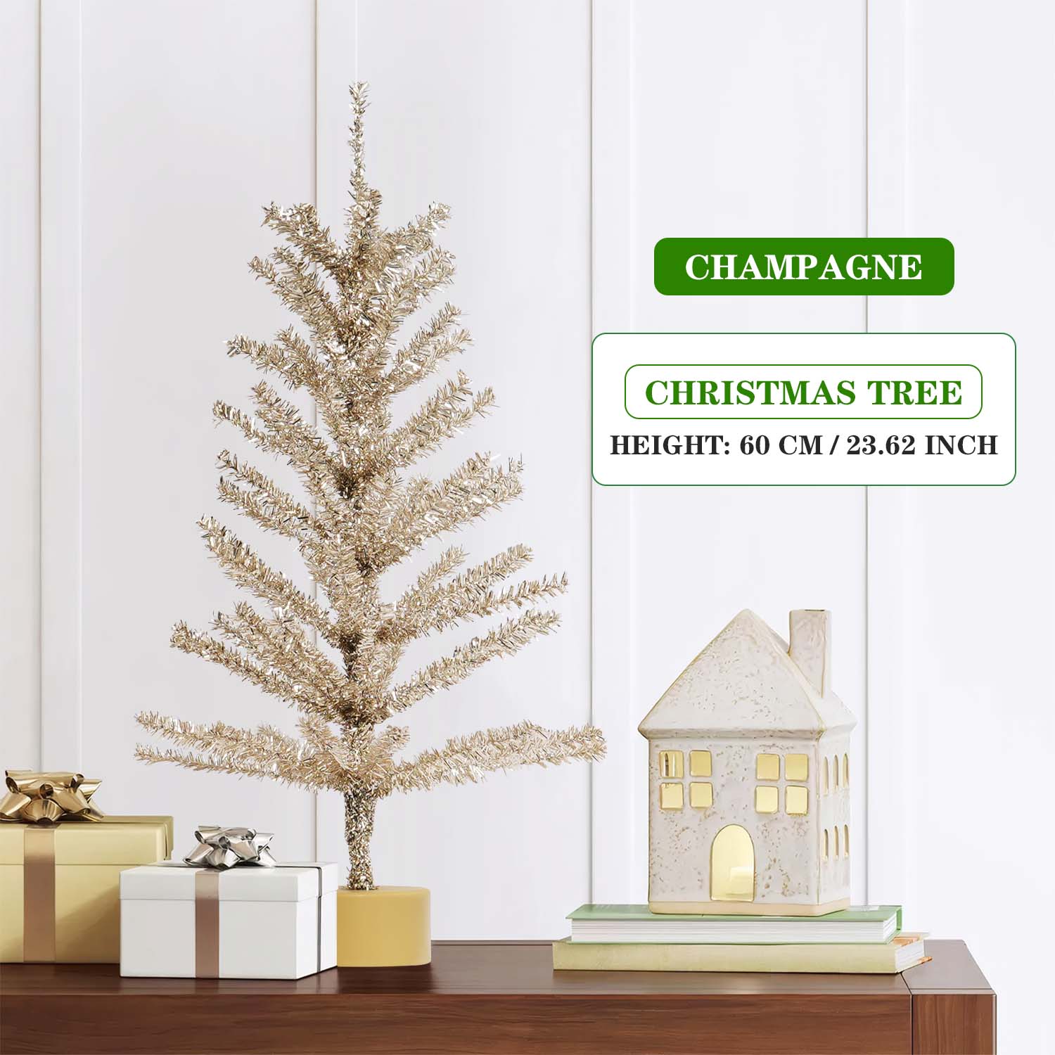 

1 шт. 60 см Искусственная разноцветная рождественская елка напольная зашифрованная домашняя настольная рождественская елка DIY украшение для вечеринки окна 60CM шампанского