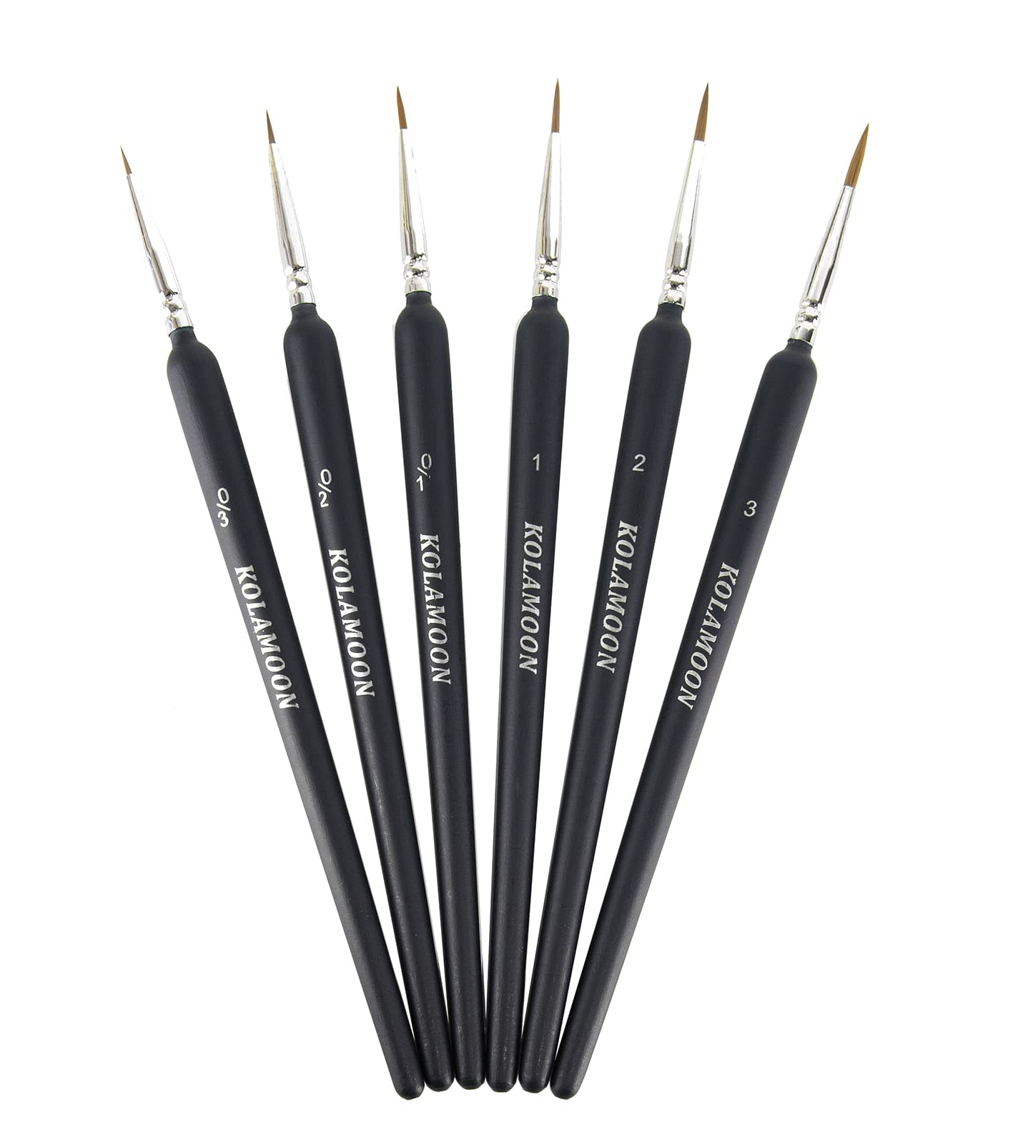

KOLAMOON Face Brush Fine Brushes for Oil Slope Plastic Model Painting Model Painting Brushes for Ink Watercolor and Japanese Painting 6-Piece