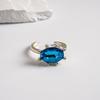 Adjustable Rhinestone Open Ring Colorful Knuckle Ring Trendy Y2K Stackable Ring  Women Girls