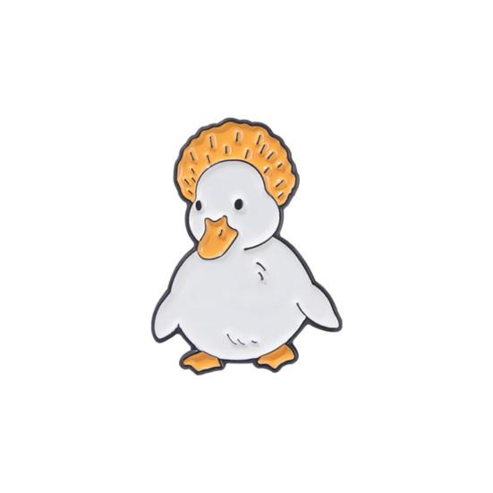 Broche Animal Acessórios de Fantasia Fofos Leve Único Pin Feminino Emblema de Pato de Desenho Animado Joias Presente