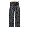 Elderly Women's High-Waist Floral Straight Pants