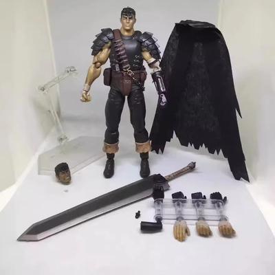 Durable New Figma 359 Guts Berserk Black Swordsman Repaint Edition Action Figure 17cm Collectible Anime Model Doll For Berserk Anime Fan