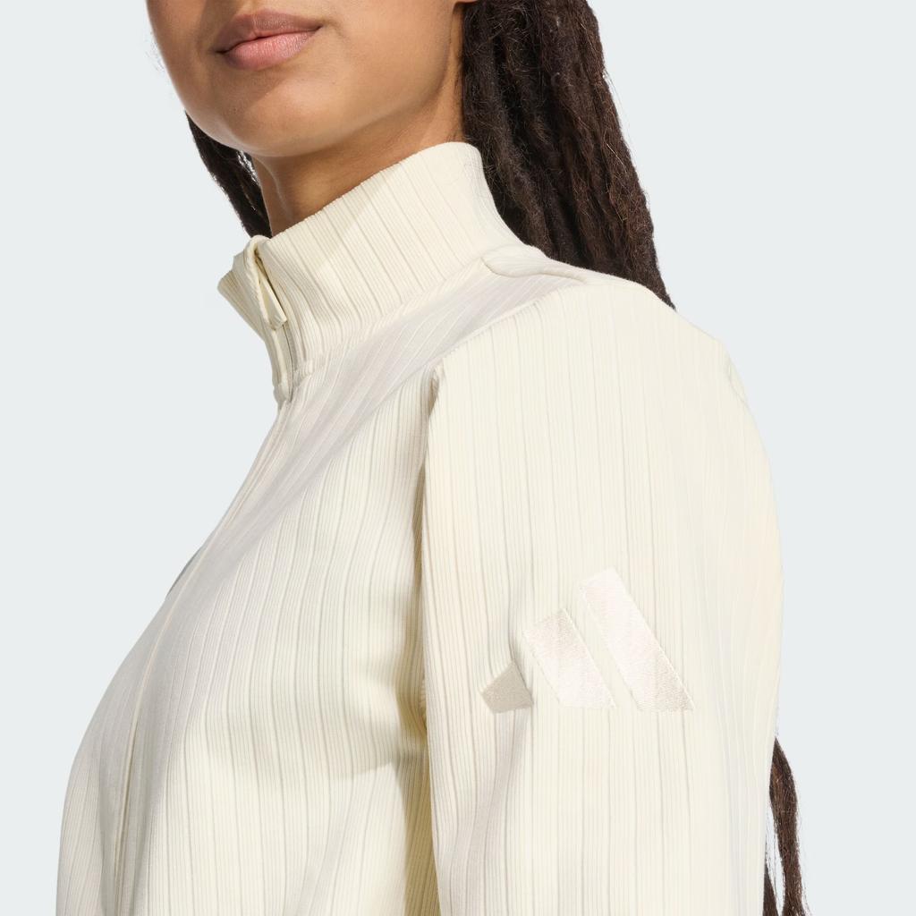 adidas All Szn Jackets Women's Ivory Stand Collar Moderate Other JW7434