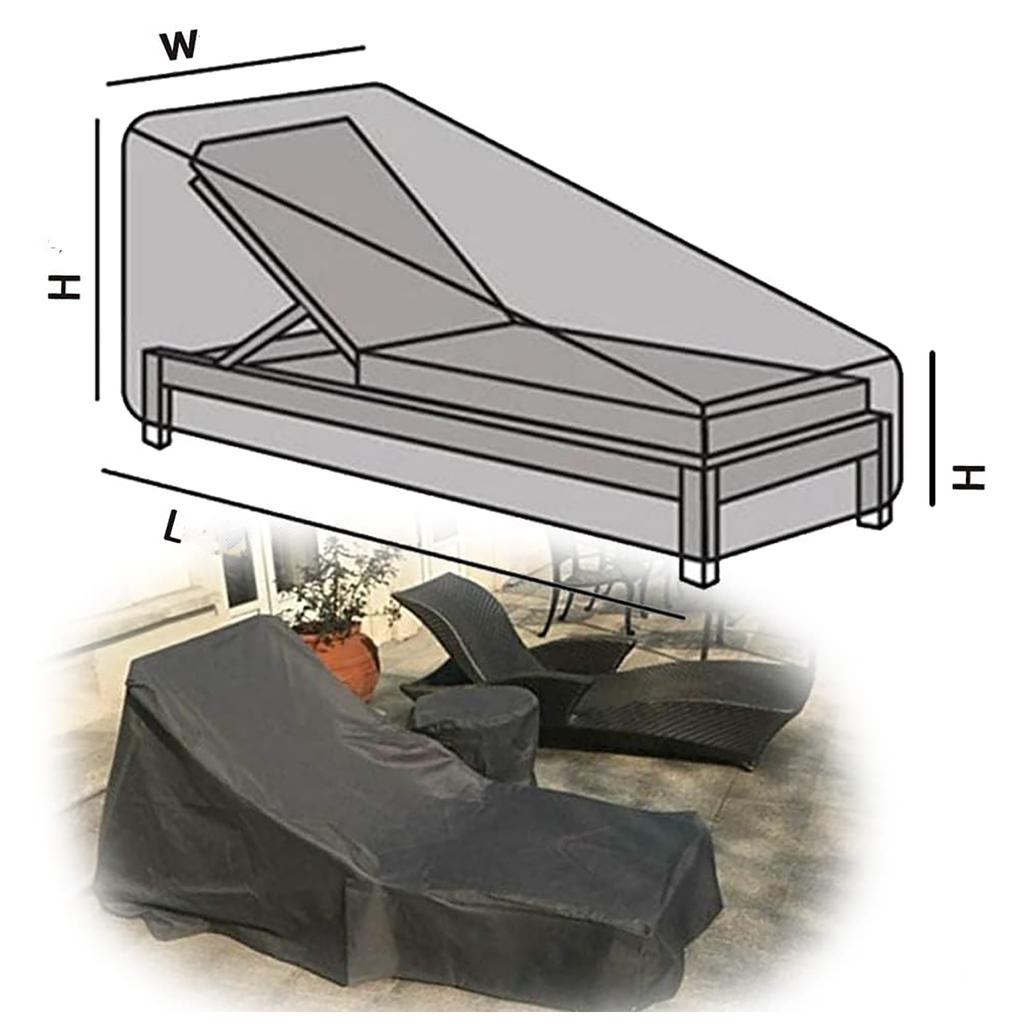 1pc Patio Lounge Chair Cover, Waterproof Lounge Chair Cover, UV Protection and Dustproof Lawn Furniture Cover