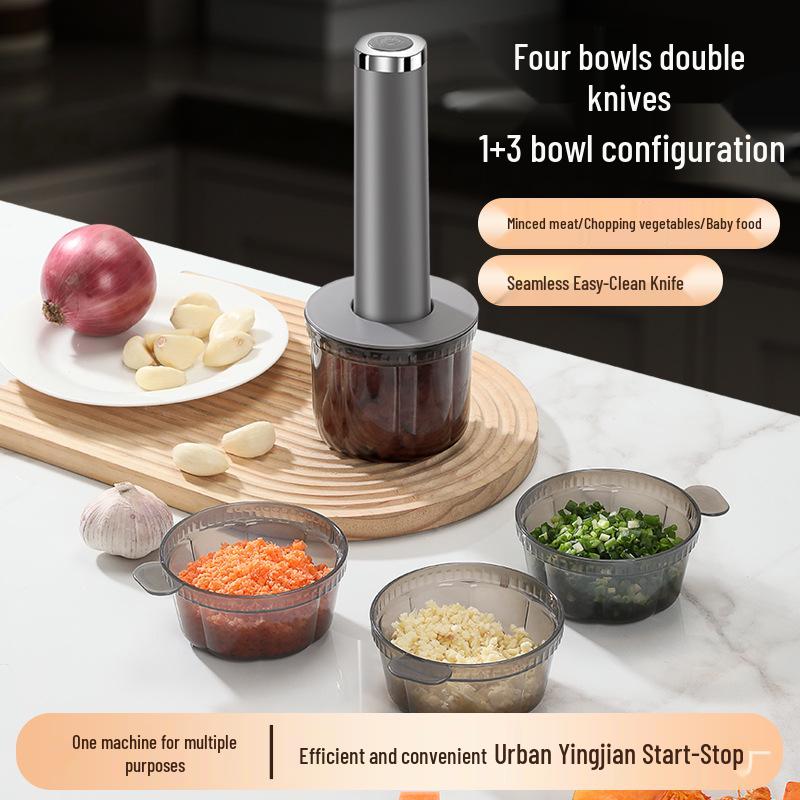 Multifunctional Wireless Meat Grinder & Baby Food Processor - Small Electric Garlic Masher & Blender for Home Use
