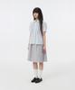 Ohesio Round Collar Frill Blouse, Stripe