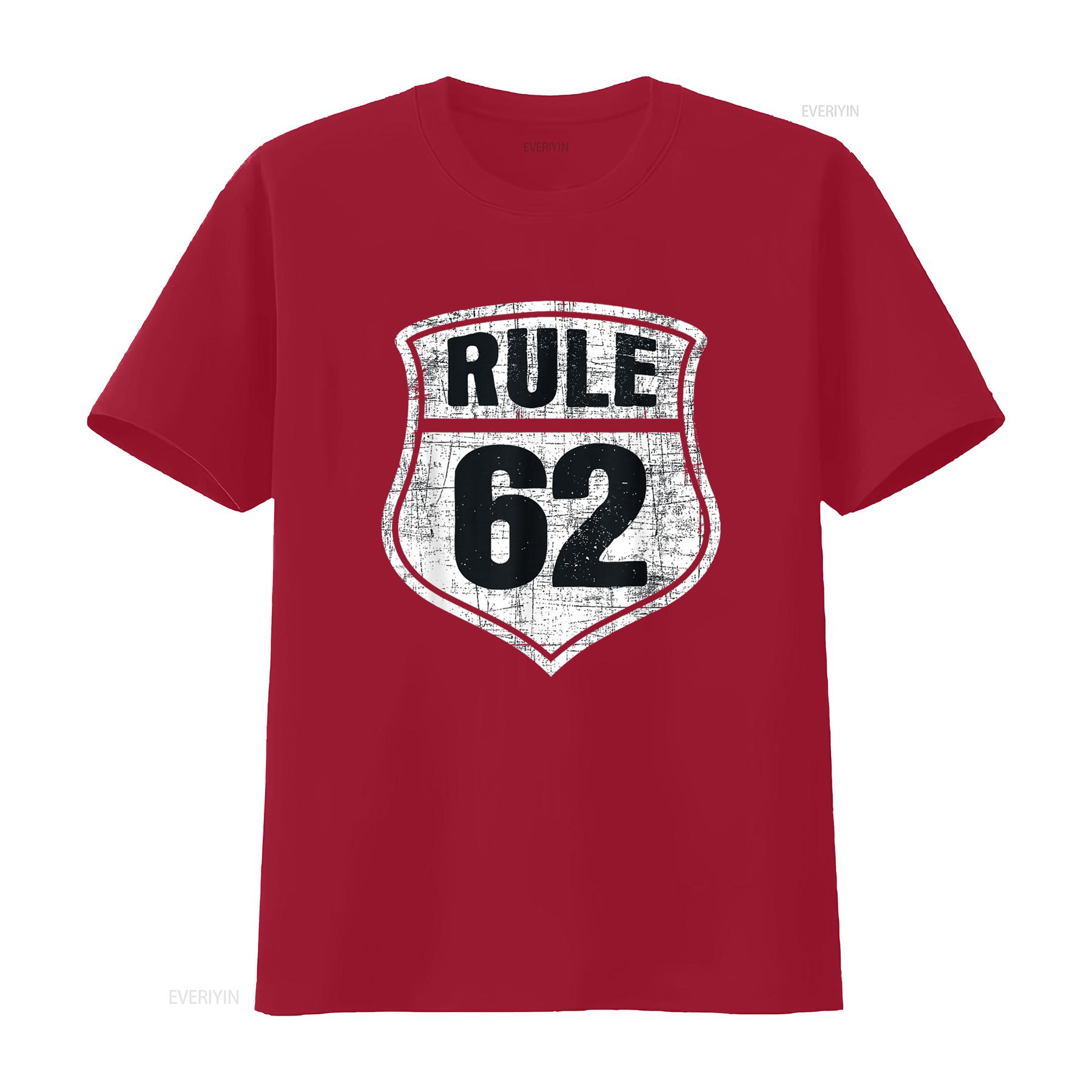 Rule 62 Sobriety Anniversary Recovery Sober AA NA T Shirt vintage Washed Soft Casual Stylish Top For Everyday Wear homme S