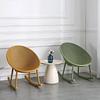 Nordic Household Creative Rocking Chair Back Makeup Chair Plastic Dining Chair Modern Living Room Recliner Minimalist