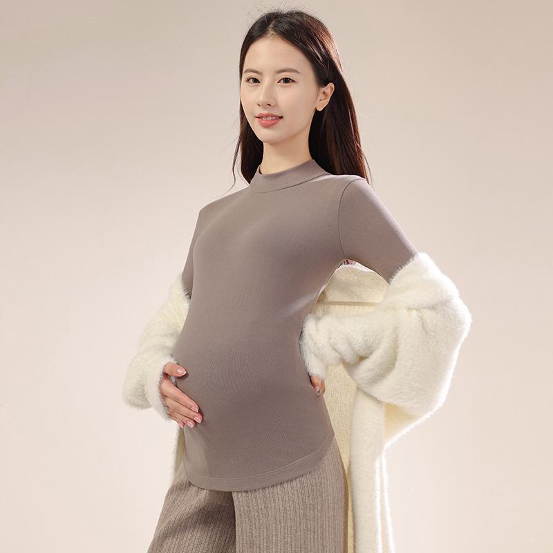 

Легкий топ с высоким воротом для беременных на весну и осень XL