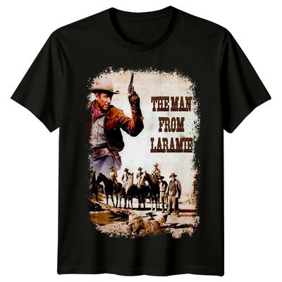 L'uomo di Laramie (1955) T-shirt ispirata ai poster cinematografici, stile retrò anni '80.