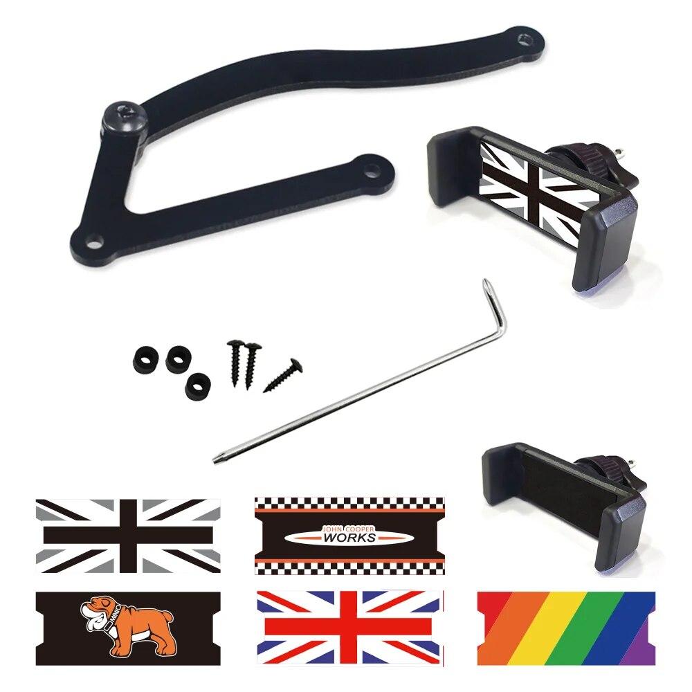 Car Folding Mobile Phone Holder Aluminium Alloy Dashboard GPS Smart Phone Holder for MINI F54 F55 F56 F60 F Series Accessories