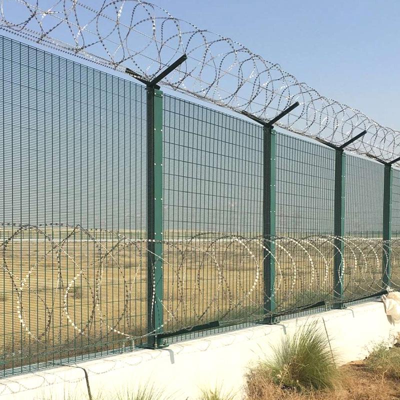 High-Security Anti-Climb Isolation Fence for Airport Safety - Foreign Trade Export 358 Mesh Border Net