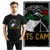 Coolmind YA004 100% cotton cool lets camp print men T shirt exclusive graphic o-neck men tshirt big size casual tee shirt man