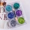 6Pcs/Set Sparkly Colorful Eye Glitter Gel Heart Star Moon Sequins Face Hair Body Nail Glitter Gel Sequin Gel Cream