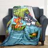 1pc Tom, Jerry Flannel Blanket Soft Warm Throw for Home, Office, Travel, All-Season Cozy Bedding GiftL1280