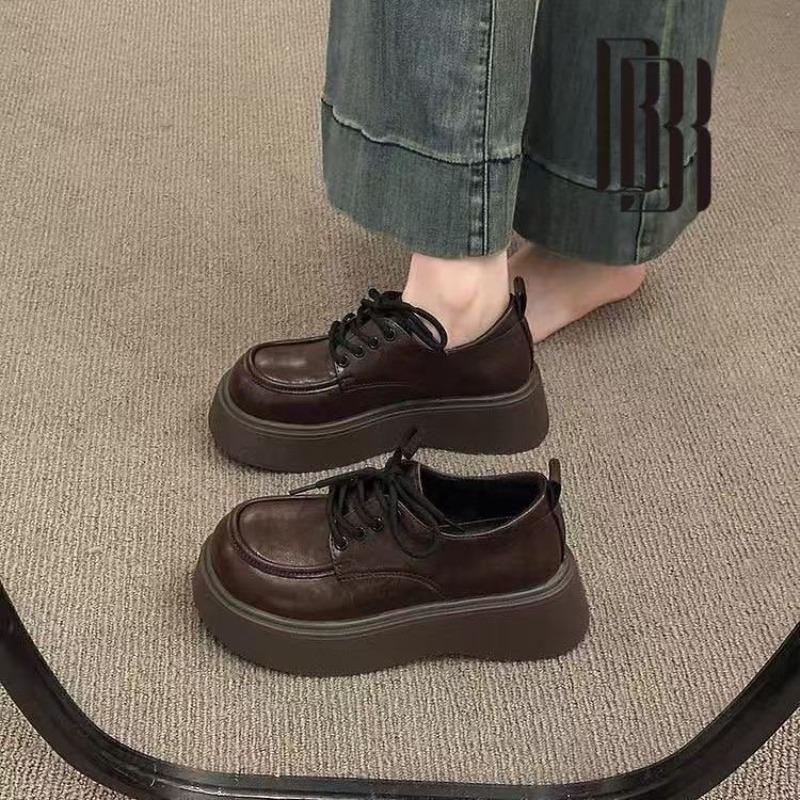 

High-heel Versatile Leather Shoes - New Style Women s Height-increasing Single Shoes 40