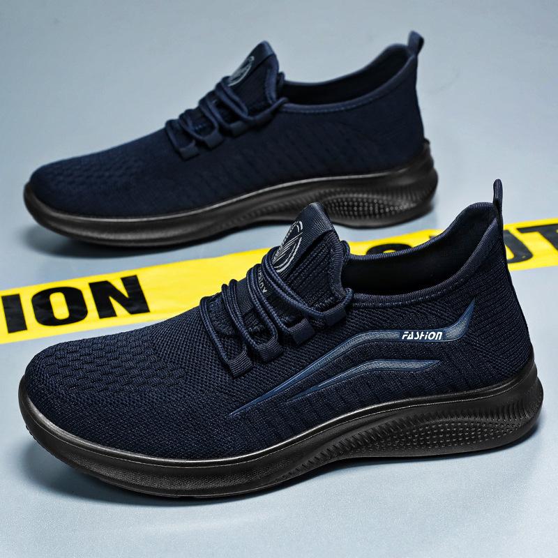 Men's Shoes Sports Shoes Summer Breathable Casual and Comfortable Single Shoes Korean Style Fashionable Soft Sole and No Tired Feet Running Shoes