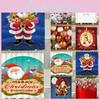 Cheerful Christmas Shower Curtain Featuring Santa Claus And Snowman For Festive Bathroom Decor