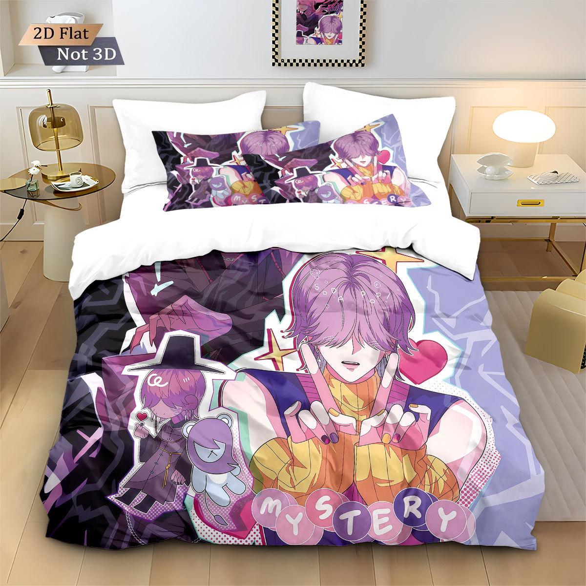 

K-Pop Истребители демонов Комплекты постельного белья Евро Односпальный Одеяло Покрывало Пододеяльник Наволочка 2-3 предмета Комплекты Детский Взрослый Размер US Twin(172x218cm)