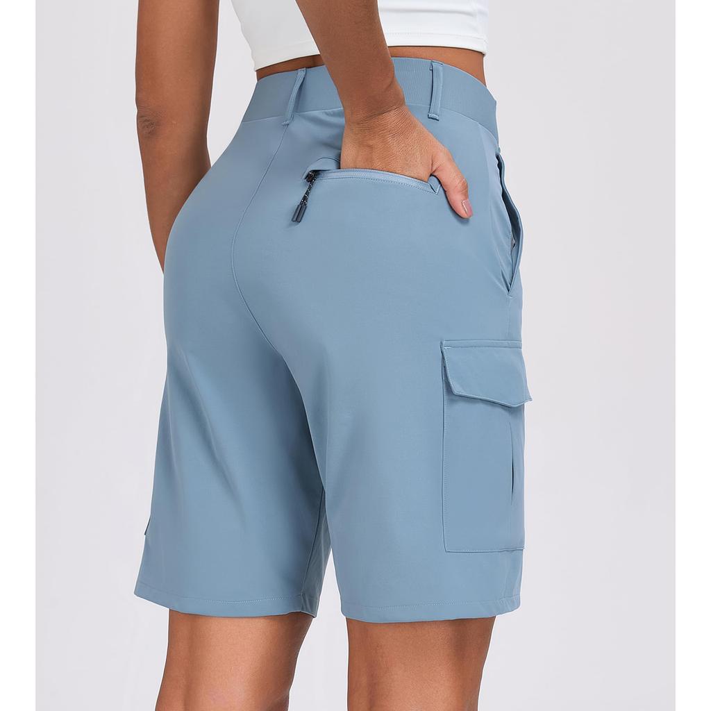 Zomershorts voor dames: casual shorts met hoge taille en wijde pijpen.