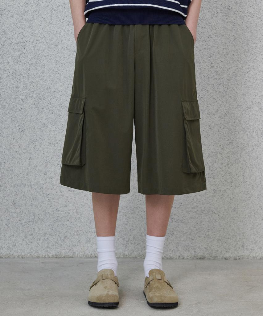 GLW Nylon Bermuda Cargo Pants Khaki