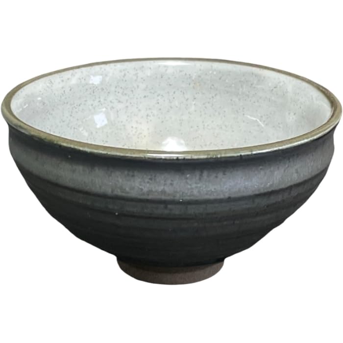 Matcha X X White Black Kyoto Mino Made In Japan Ale-net Bowl, W12.4 D12.4 H7cm, Glaze, Paint, Style, Ware,