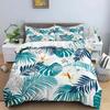 Tropical Flower Leaf Duvet Cover King Queen Colorful Vintage Floral Bedding Set for Adults Women Boho Polyester Comforter Cover