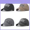 Classic Wash Vintage Letter Baseball Cap With Adjustable Fit For Summer Outdoor Wear