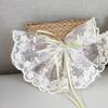 Lace Brim Bowknot Straw Sun Hat Sweet Woven Handbag Soft Girls Bucket Hat  Beach