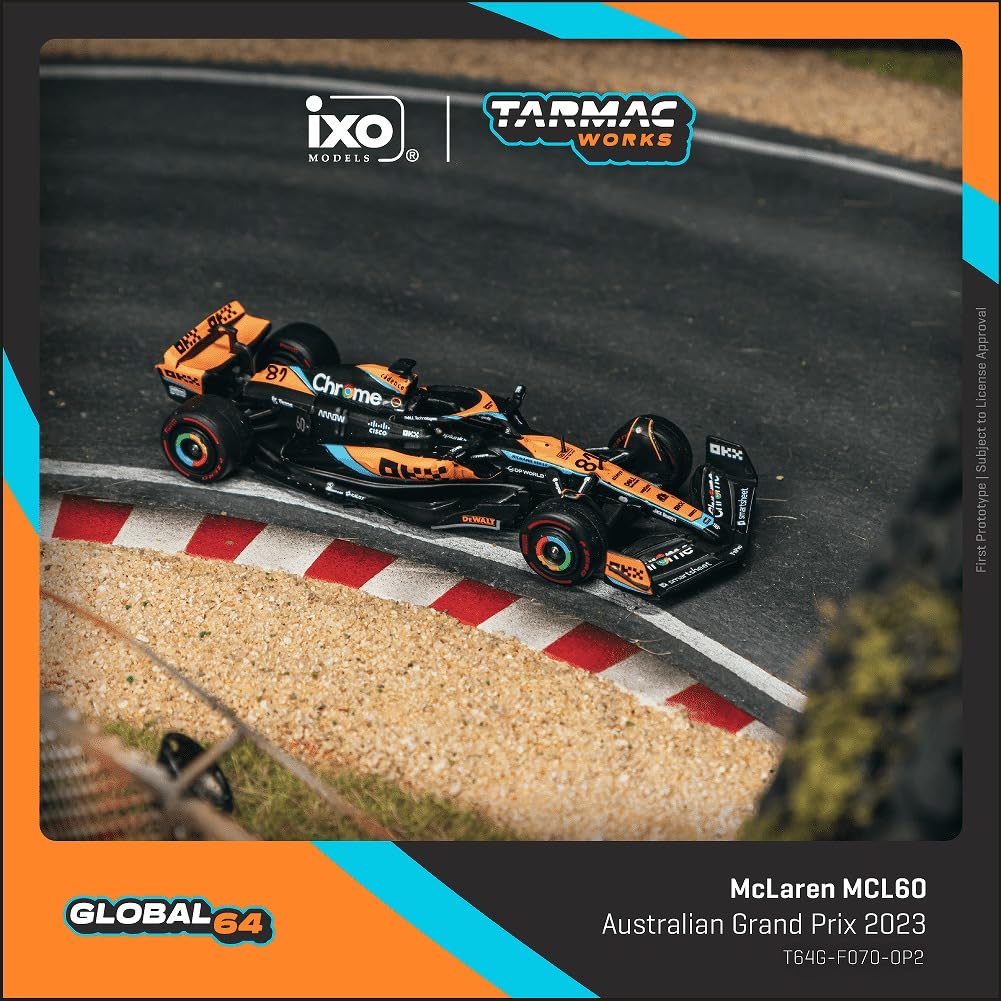 Speedmaster Japan TARMACWORKS 1/64 Ölçek McLaren MCL60 Avustralya Grand Prix 2023 Sergilenmeye Hazır Model T64G-F070-OP2