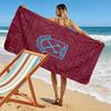 West Ham Logo Aufdruck Strandtuch, Großes Weiches Schnelltrocknendes Handtuch für Strand Camping Schwimmen