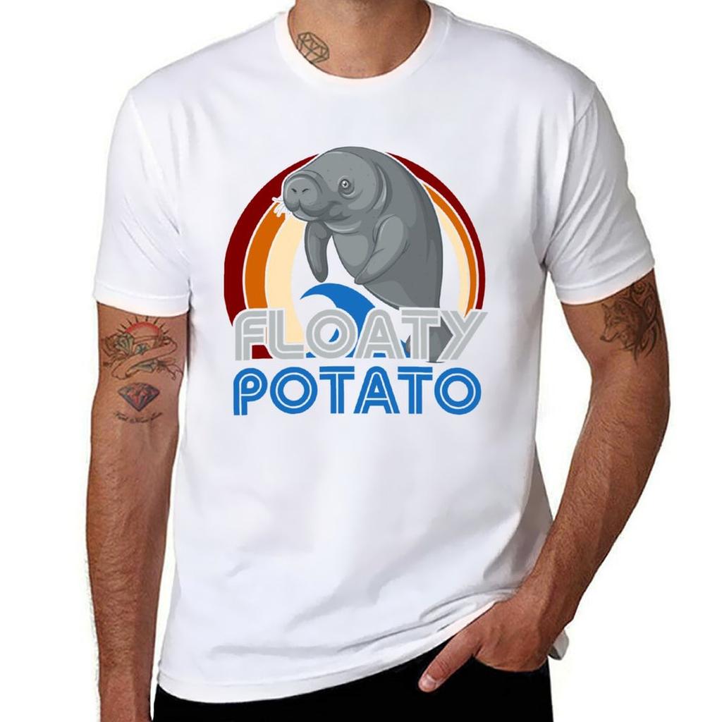 Floaty Potatoes Vintage Unisexatee Gift Tshirt Quick Dry Light Sports Tshirt