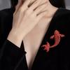 Creative Koi Brooch, High-end Women's Exquisite Festive Lucky Carp Corsage, Niche Design Sense Brooch