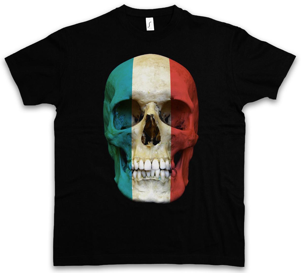 CLASSIC LUXEMBOURG SKULL FLAG T-SHIRT Biker MC Banner Shirt Sizes S 5XL XXL