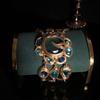 New Fashion Style Vintage Glass Inlaid Heavy Industry Necklace, Bracelet, Jewelry Set, Exquisite and Elegant Women's Accessories