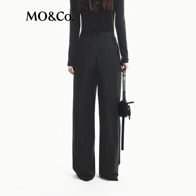 MO&Co. Autumn Loose Wide-Leg Straight Suit Trousers