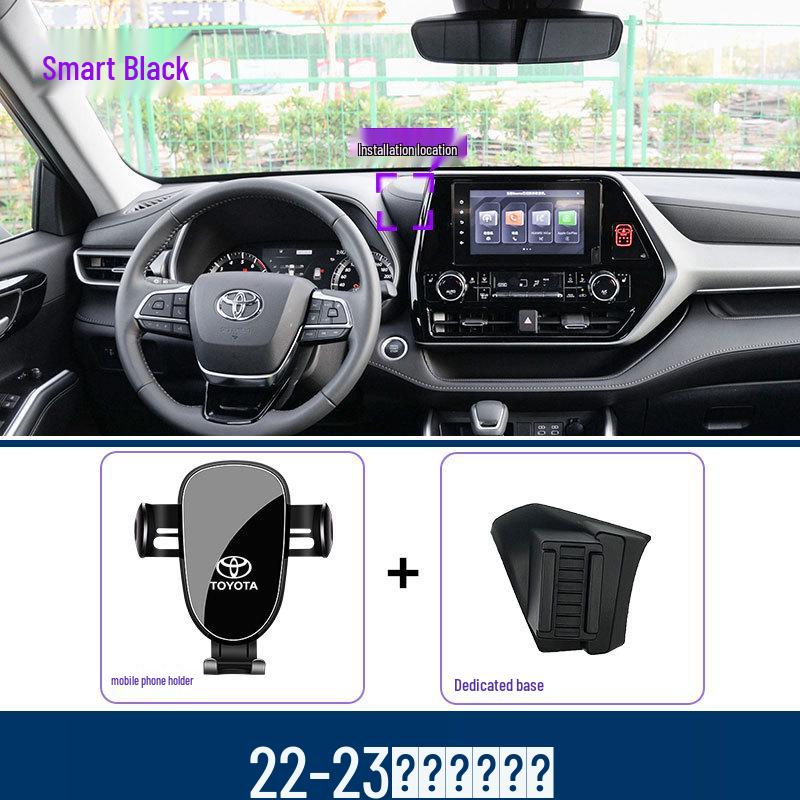 Handyhalterung für Toyota Highlander (2009–2023): Lüftungshalterung mit Navigationshalterung