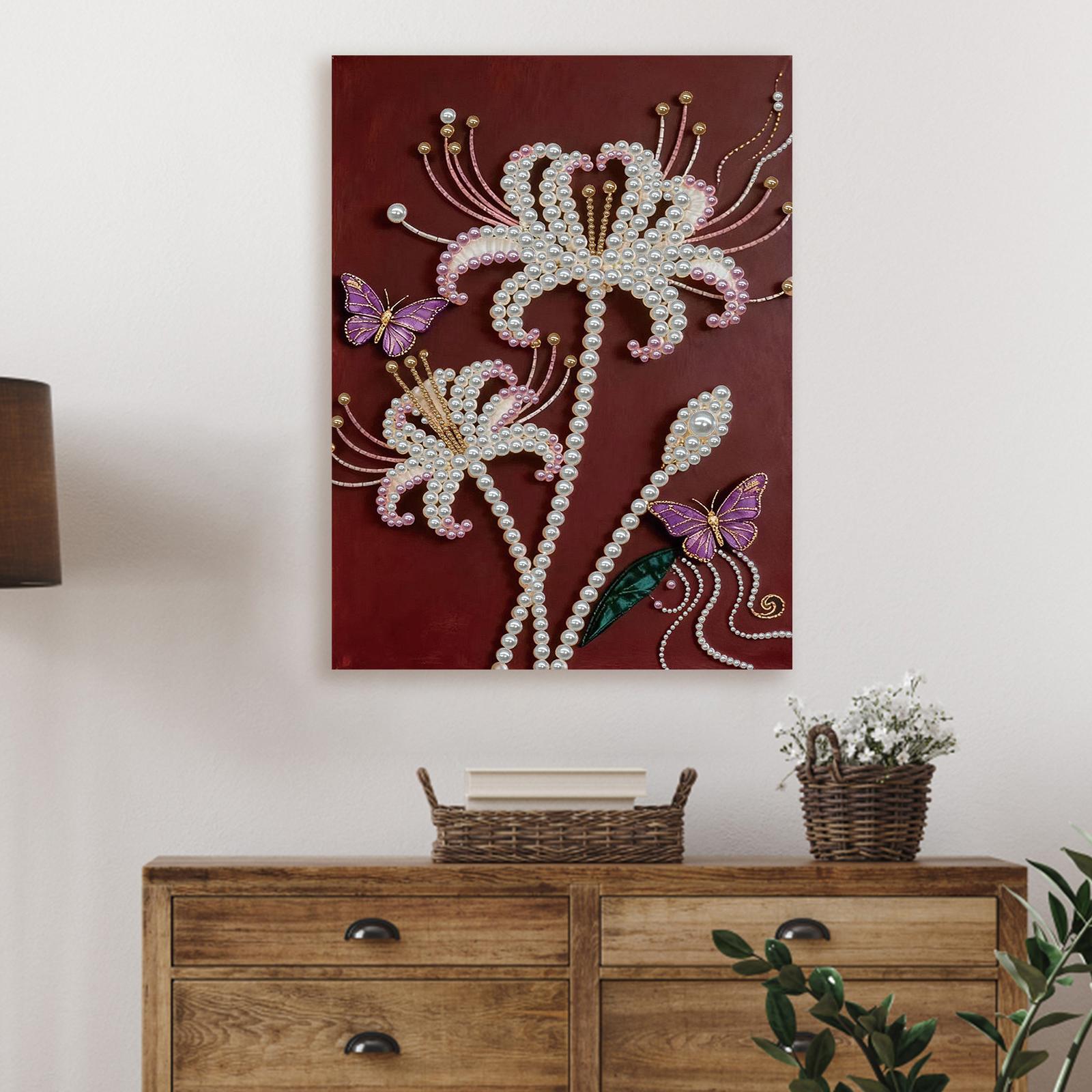 DIY Pearl Painting Art Kits for Adults Home Wall Decoration Gifts Pearl Gem Paintings Picture Arts Craft 30x40cm With Frame