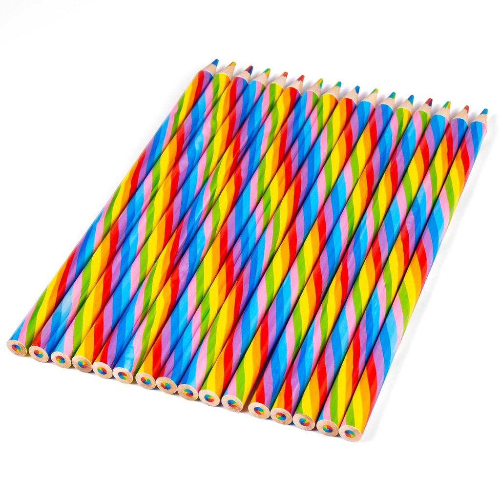 Bunte Regenbogen-Bleistifte für Kinder - Mehrfarbig mit gleichem Kern für kreative Schülerpreise