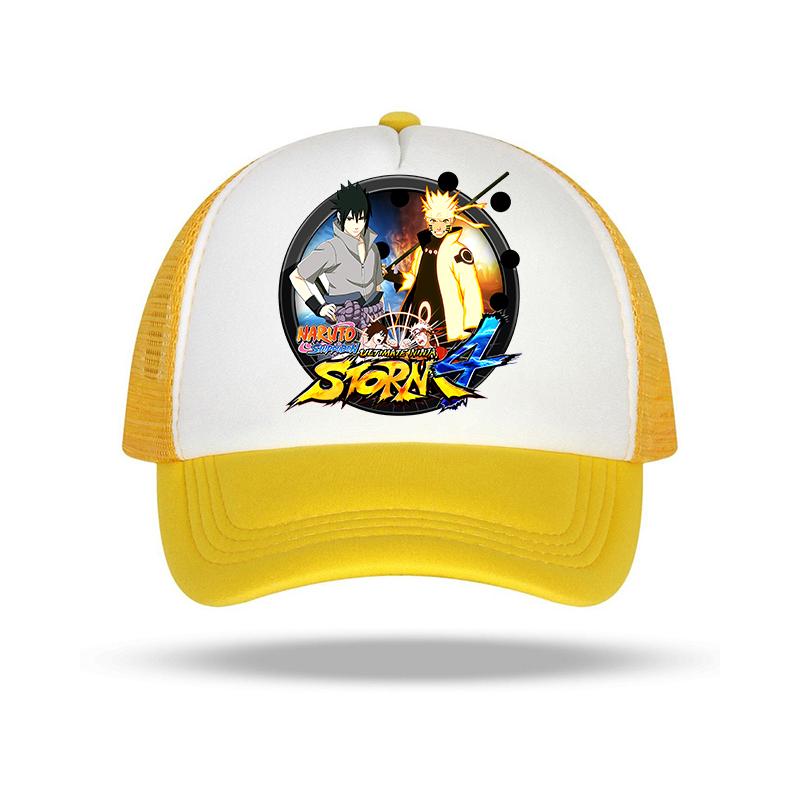 Narutoed Peaked Cap for Boy Anime Sasuke Print Hat Fashion Kid Adult Caps Breathable Summer Hat Fashion Cartoon Costume Matching