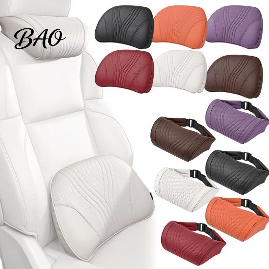Car Neck Support Pillow Headrest for Support, Memory Foam with Supportive Adjustable Strap, Universal Ergonomic Lumbar Cushion Auto Truck SUV Rest